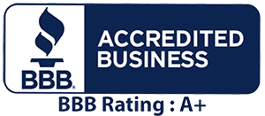 Better Business Bureau Accredited Business - A+ Rating badge